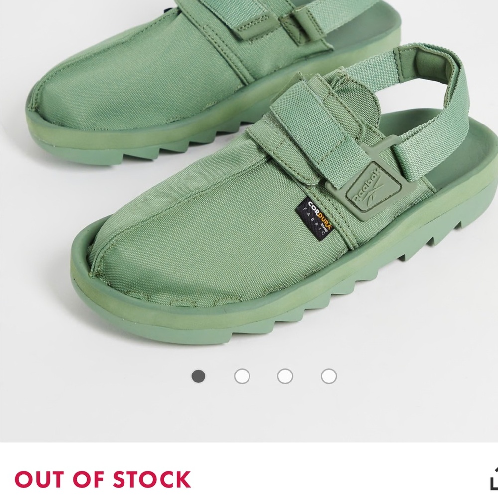 Reebok Green Beatnik cordura brand fabric Sandals/mules size 7, mint/ashen green
